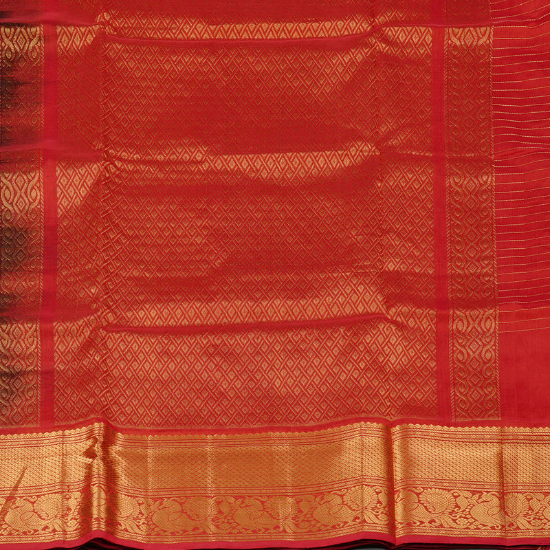 Hayagrivas Handloom Silk Cotton Saree in Divine Mehendi Green KBE61D9-3