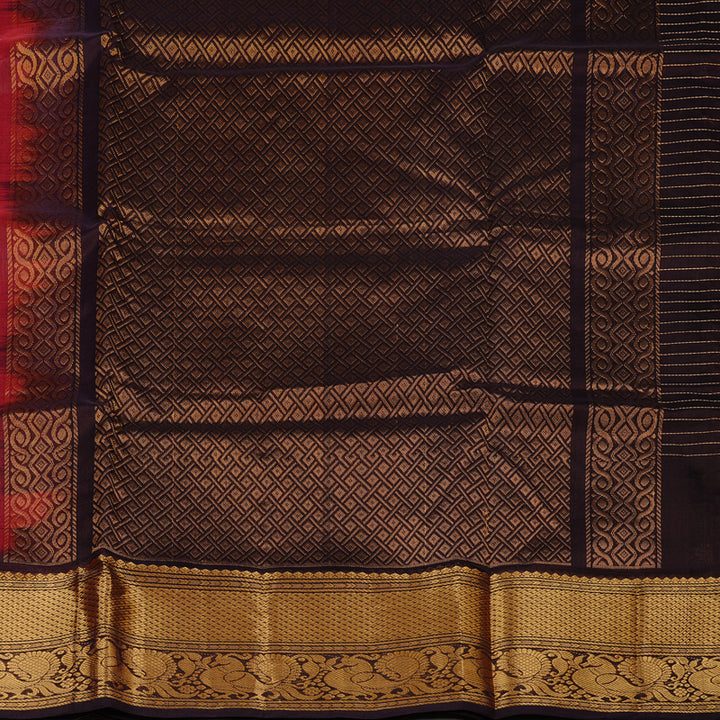 Hayagrivas Handloom Pure Silk Cotton Saree in Alluring Peach Pink KBE61D9-9