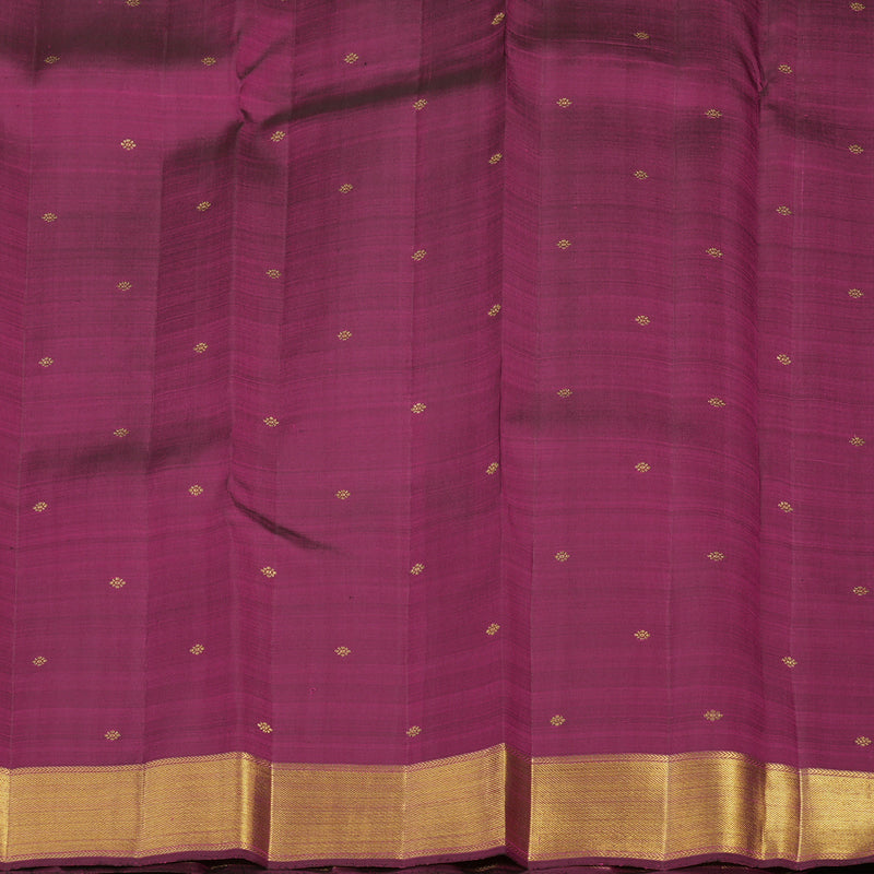 Hayagrivas Handloom Pure Kanjivaram Silk Saree in Lively Dark Purple KBE626F7-1