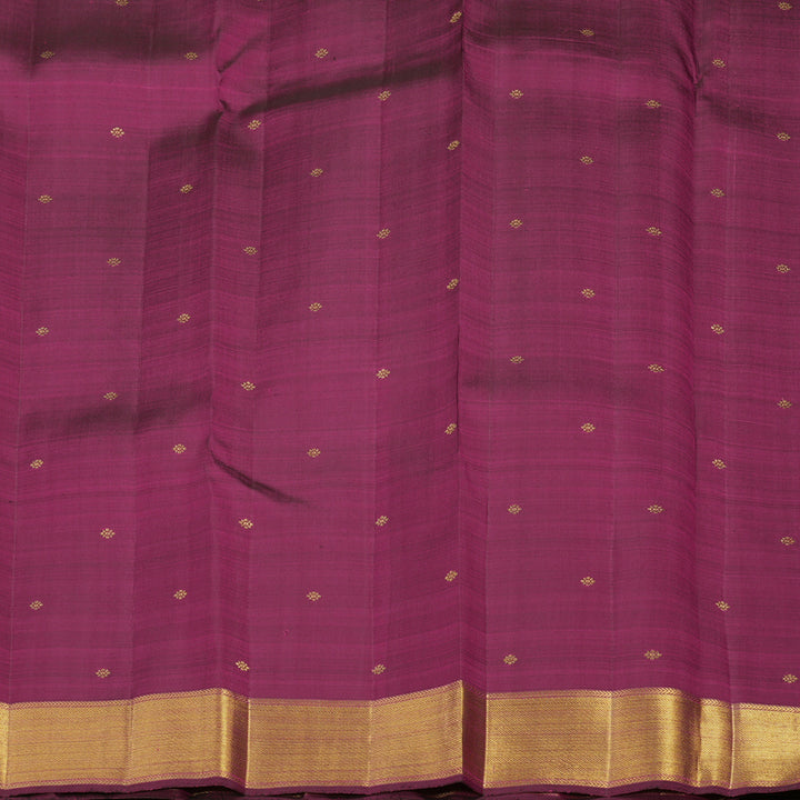 Hayagrivas Handloom Pure Kanjivaram Silk Saree in Lively Dark Purple KBE626F7-1