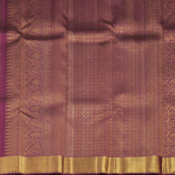 Hayagrivas Handloom Pure Kanjivaram Silk Saree in Lively Dark Purple KBE626F7-1