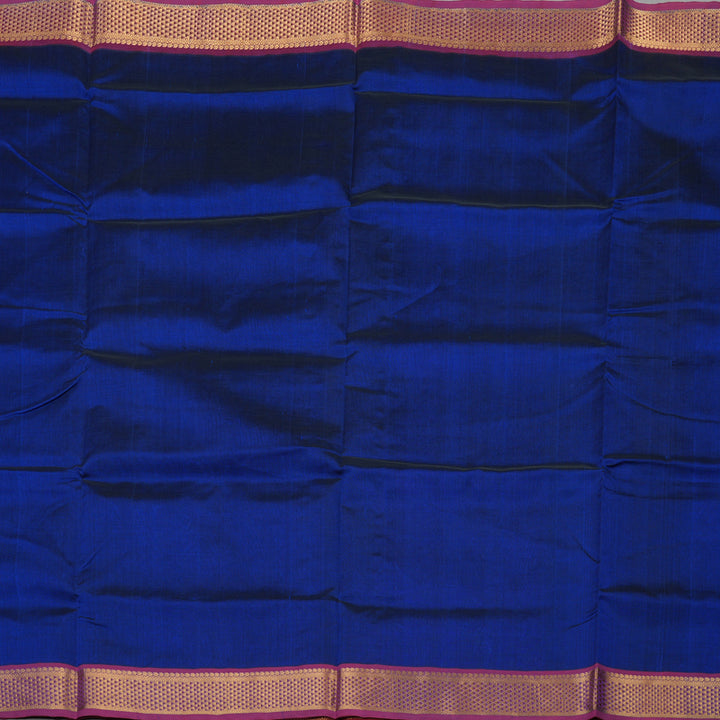 Hayagrivas Handloom Pure Silk Cotton Saree in Ms Blue with Red KBE629F2-5