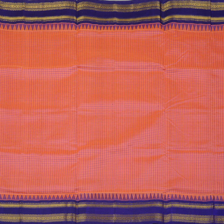 Hayagrivas Handloom Pure Silk Cotton Saree in Calming Peach Pink KBE62D11-2