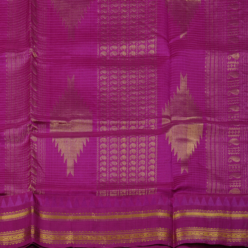 Hayagrivas Handloom Korvai Silk Cotton Saree in Radiant Lemon Yellow KBE62D11-4