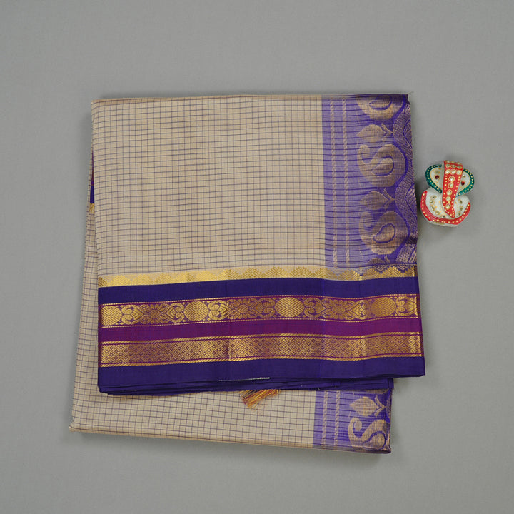 Hayagrivas Handloom Pure Silk Cotton Saree in Soft-hued Beige KBE62D11-6