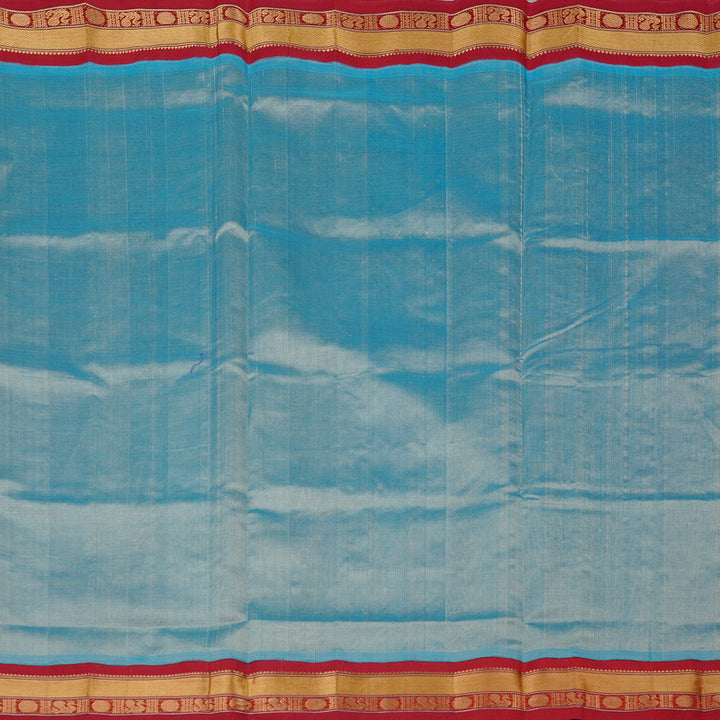 Hayagrivas Handloom Pure Silk Cotton Saree in Irresistible Sky Blue KBE62D3-2