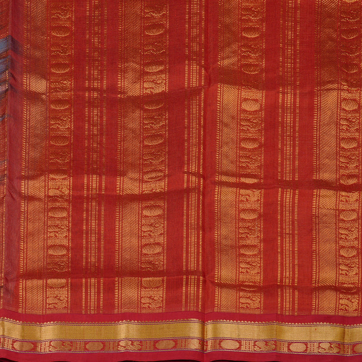 Hayagrivas Handloom Pure Silk Cotton Saree in Irresistible Sky Blue KBE62D3-2