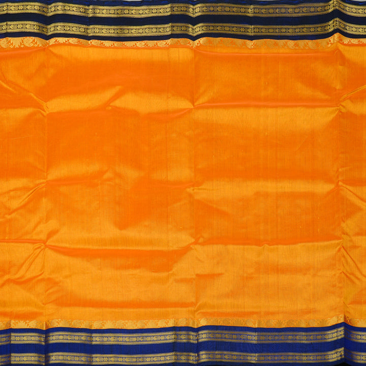 Hayagrivas Handloom Silk Cotton Saree in Sun-Kissed Mango Yellow KBE62D4-6