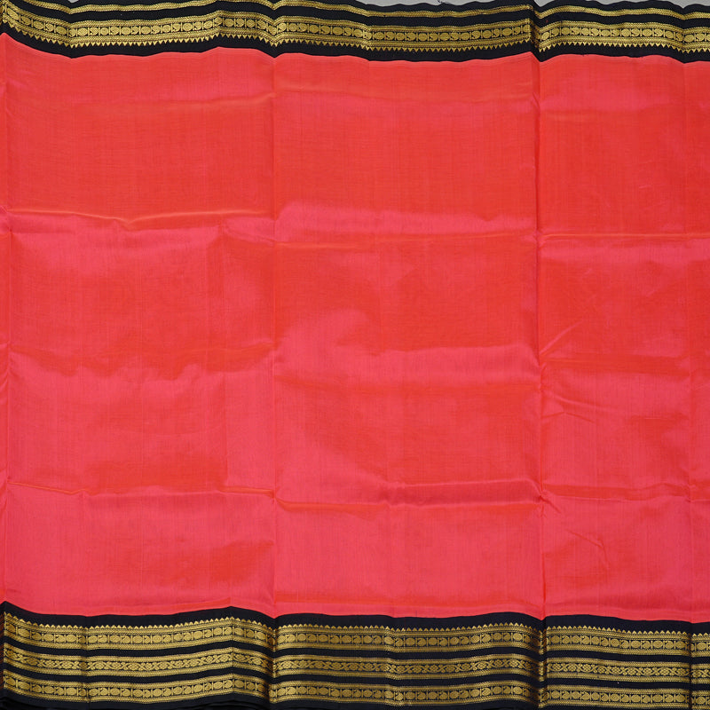Hayagrivas Handloom Korvai Silk Cotton Sarees in Gorgeous Peach Pink KBE62D4-9