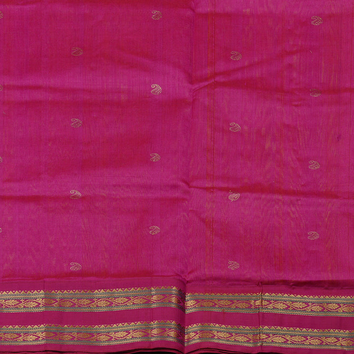 Hayagrivas Handloom Korvai Silk Cotton Sarees in Opulent Mango Yellow KBE62D7-7