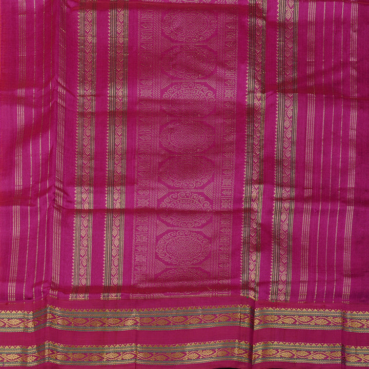 Hayagrivas Handloom Korvai Silk Cotton Sarees in Opulent Mango Yellow KBE62D7-7