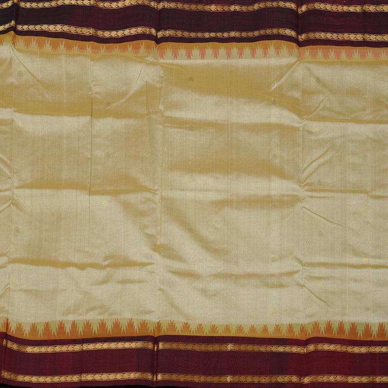 Hayagrivas Handloom Korvai Silk Cotton Saree in Soothing Sandal Beige KBE62D8-2