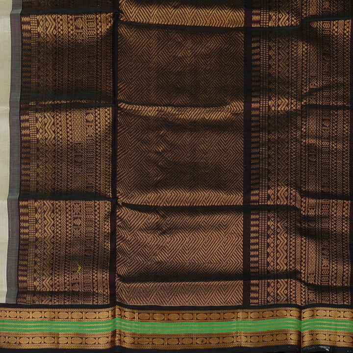 Hayagrivas Handloom Pure Silk Cotton Saree in Understated Beige KBE62D9-1