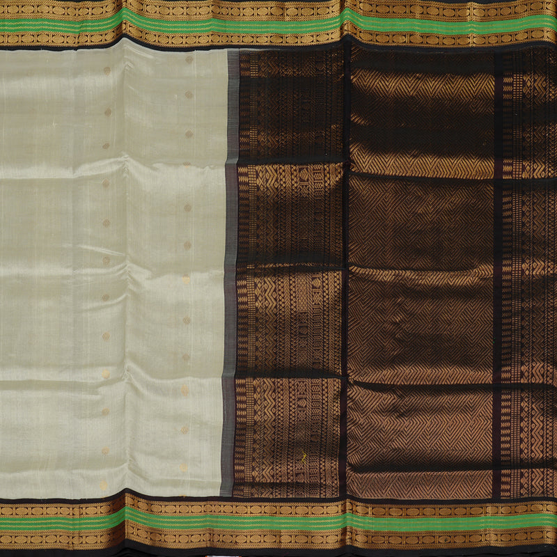 Hayagrivas Handloom Pure Silk Cotton Saree in Understated Beige KBE62D9-1