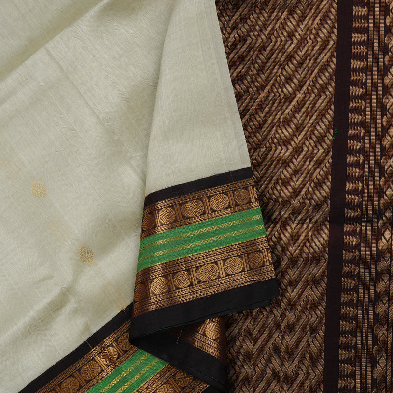 Hayagrivas Handloom Pure Silk Cotton Saree in Understated Beige KBE62D9-1