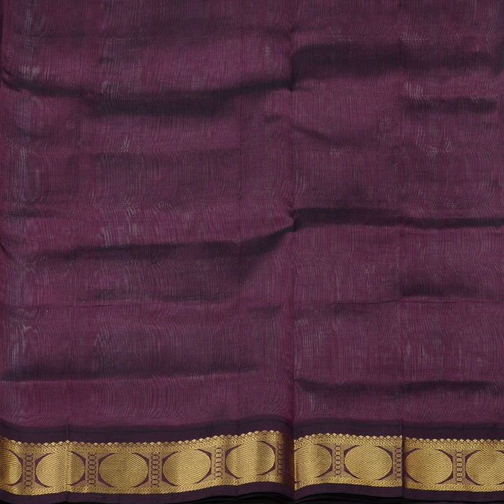 Hayagrivas Handloom Pure Silk Cotton Saree in Lilac with Deep Purple KBE631F2-5