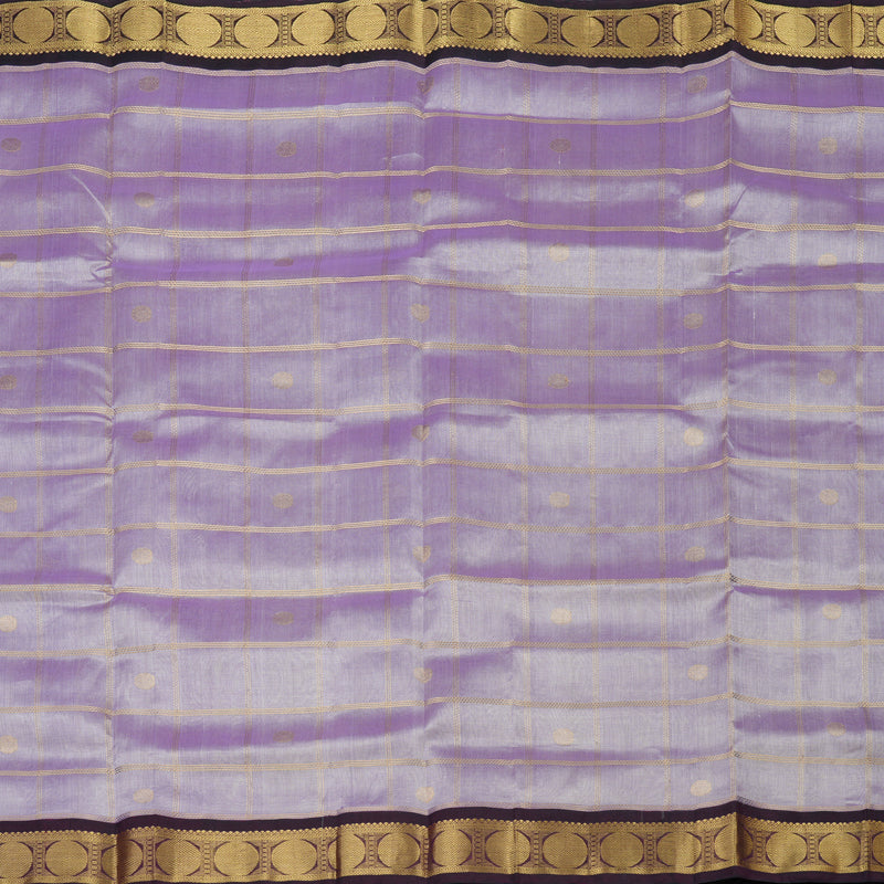 Hayagrivas Handloom Pure Silk Cotton Saree in Lilac with Deep Purple KBE631F2-5