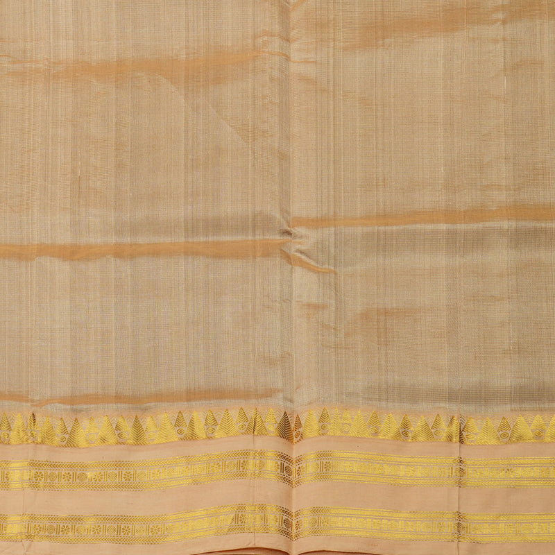 Hayagrivas Handloom Pure Silk Cotton Saree in Dark Chocolate Brown with Sandal KBE631F4-5