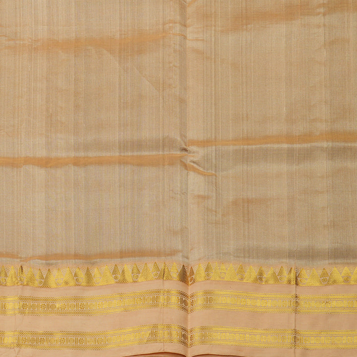 Hayagrivas Handloom Pure Silk Cotton Saree in Dark Chocolate Brown with Sandal KBE631F4-5