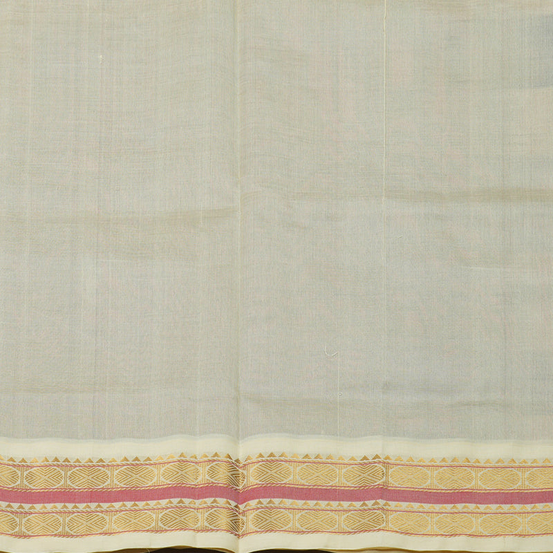 Hayagrivas Handloom Pure Silk Cotton Saree in Araku Red with Half White KBE631F8-1