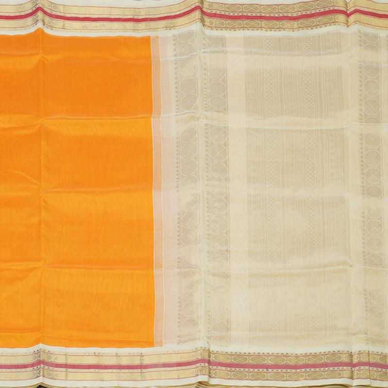 Hayagrivas Orange Pure Silk Cotton Saree KBE631F8-19