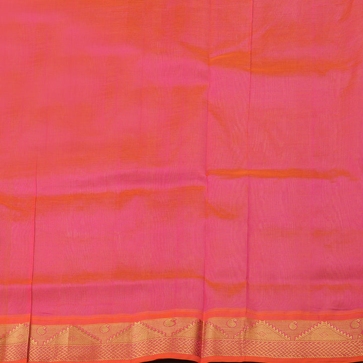 Hayagrivas Handloom Pure Silk Cotton Saree in Sandal with Orangish Pink KBE631F8-3