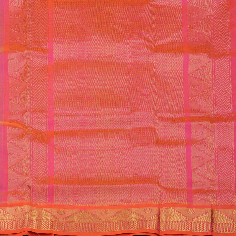 Hayagrivas Handloom Pure Silk Cotton Saree in Sandal with Orangish Pink KBE631F8-3