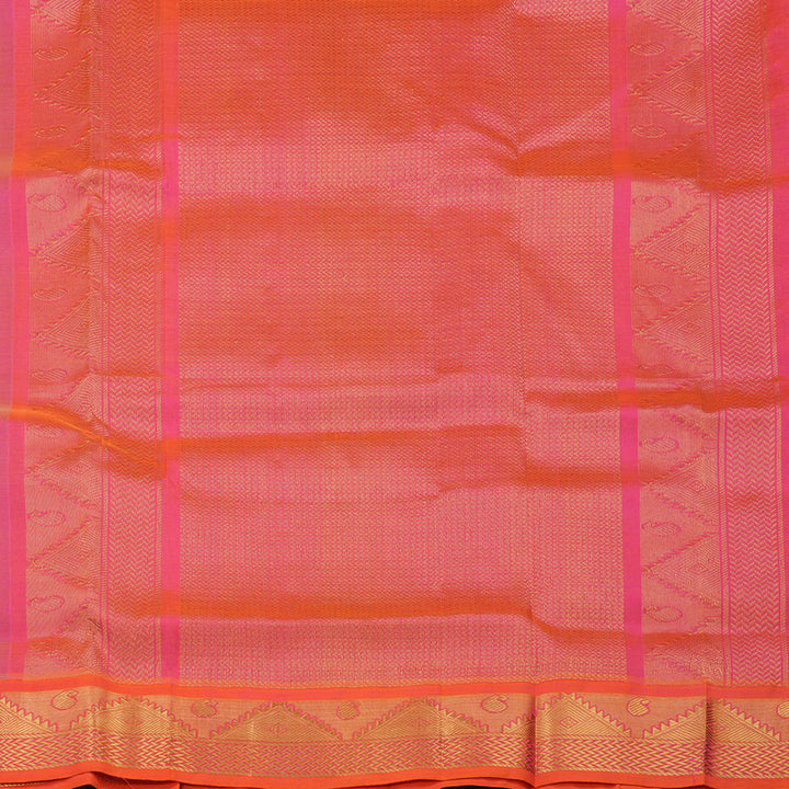 Hayagrivas Handloom Pure Silk Cotton Saree in Sandal with Orangish Pink KBE631F8-3