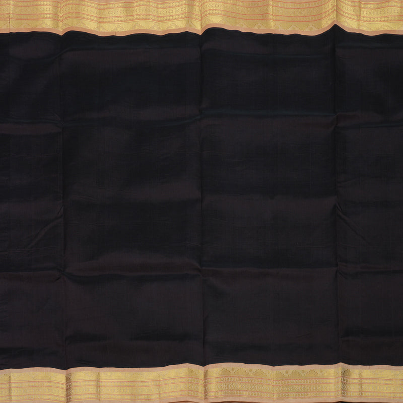 Hayagrivas Handloom Pure Silk Cotton Saree in Dark Wine Purple with Half White KBE631F8-5