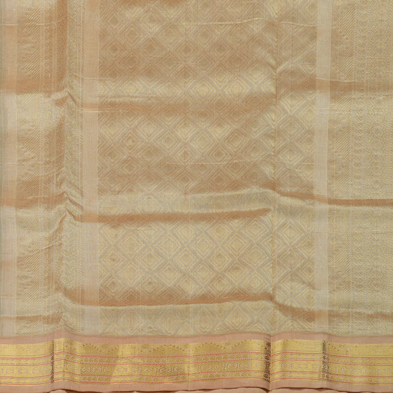 Hayagrivas Handloom Pure Silk Cotton Saree in Dark Wine Purple with Half White KBE631F8-5