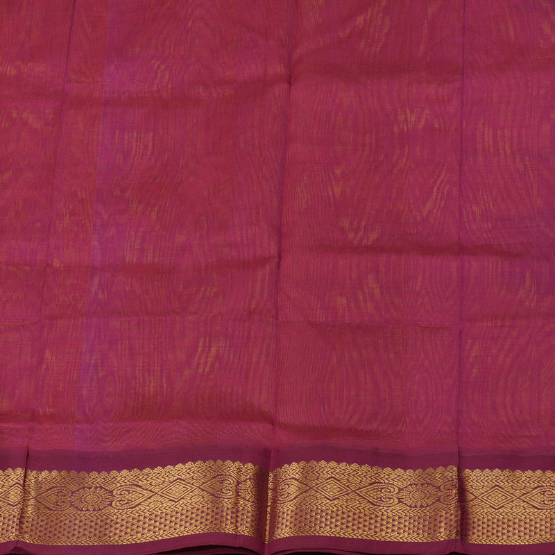 Hayagrivas Handloom Pure Silk Cotton Saree in Bright Orange with Magenta KBE631F8-8