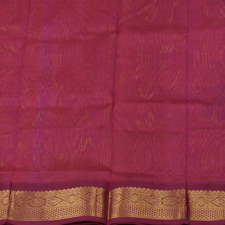 Hayagrivas Handloom Pure Silk Cotton Saree in Bright Orange with Magenta KBE631F8-8