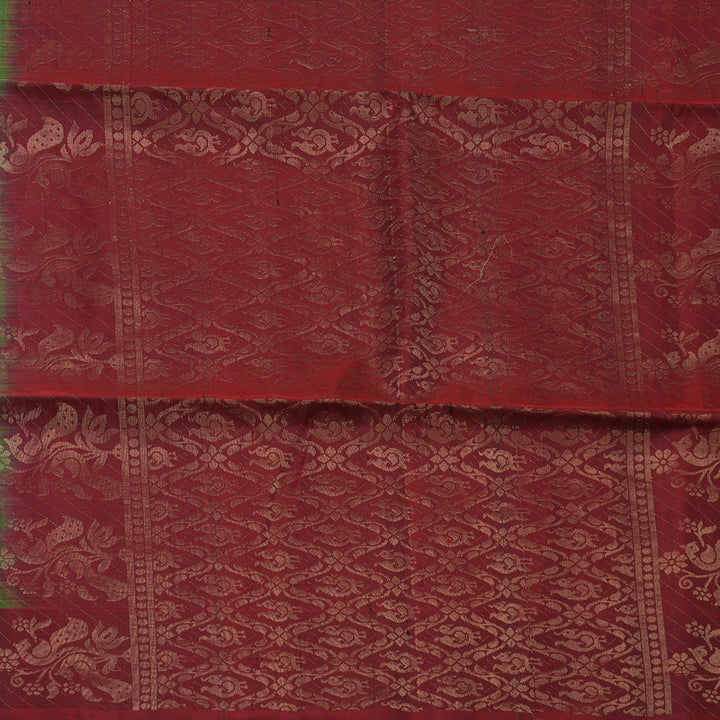 Hayagrivas Meenakshi Green Handloom Soft Silk Saree KBE633F4-1