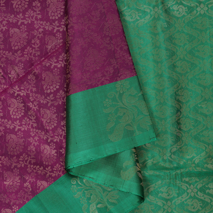 Hayagrivas Purple Handloom Soft Silk Saree KBE633F4-3