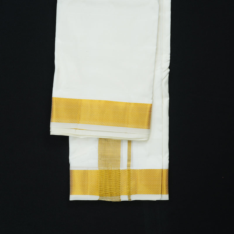 Hayagrivas Handloom 8*4 Silk Dhothi KBE635F6-3