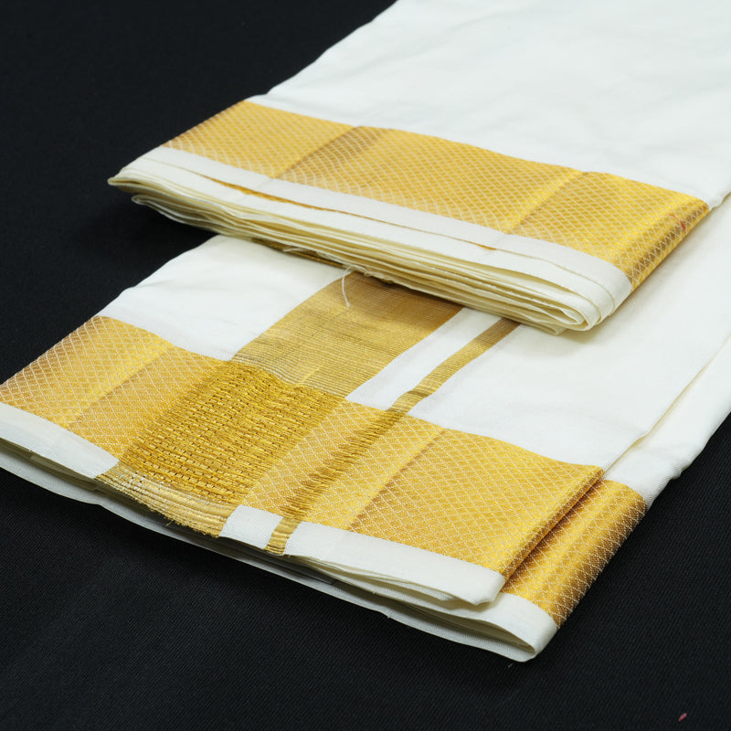 Hayagrivas Handloom 8*4 Silk Dhothi KBE635F6-3