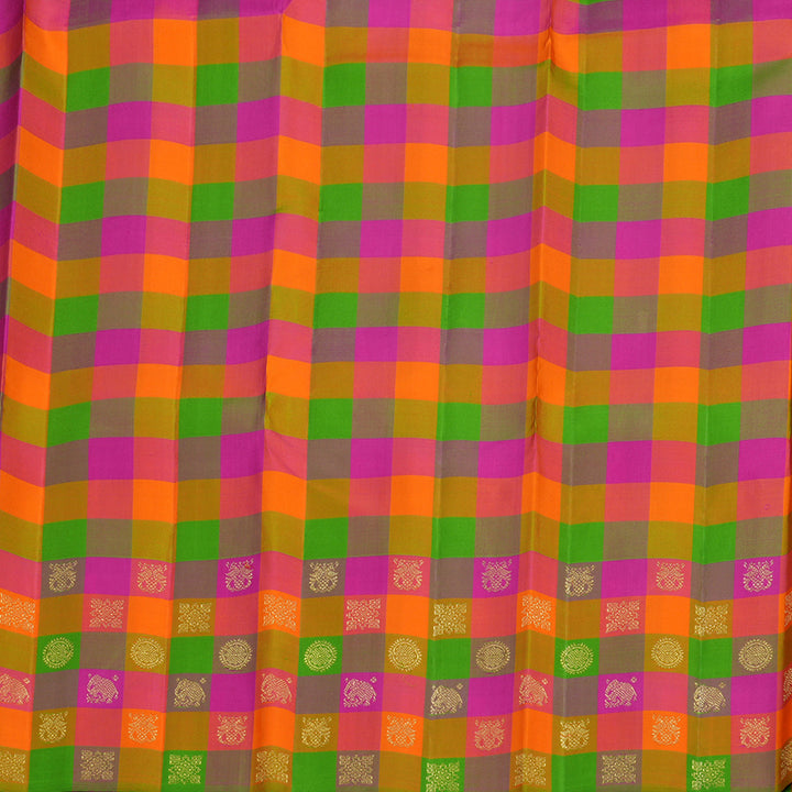 Hayagrivas Handloom Pure Kanjivaram Silk Saree in Graceful Peacock Blue KBE636G2-1