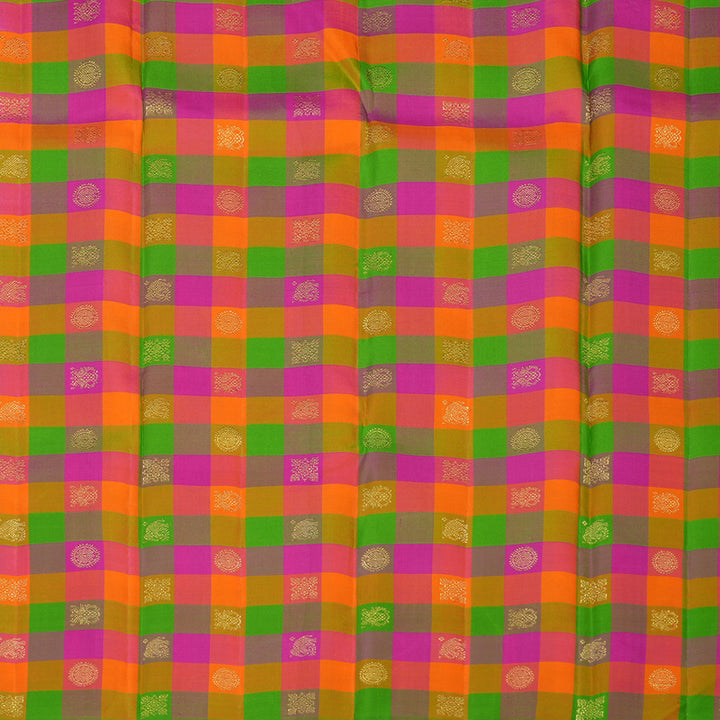 Hayagrivas Handloom Pure Kanjivaram Silk Saree in Graceful Peacock Blue KBE636G2-1