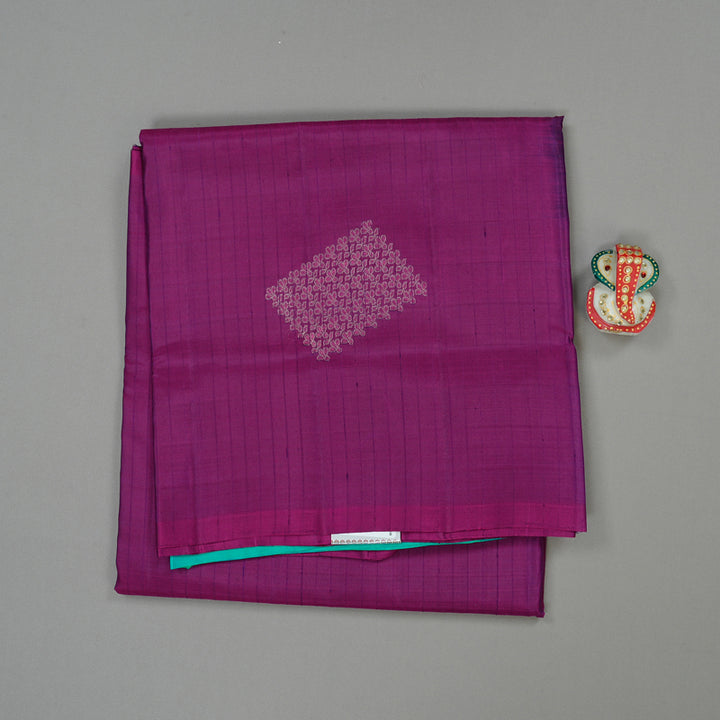 Hayagrivas Purple Handloom Soft Silk Saree KBE63D1-3