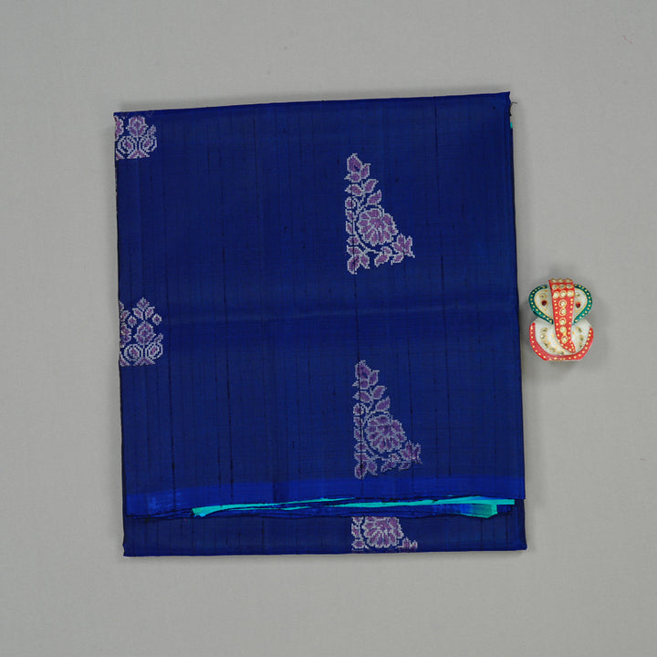 Hayagrivas Blue Handloom Soft Silk Saree KBE63D4-1