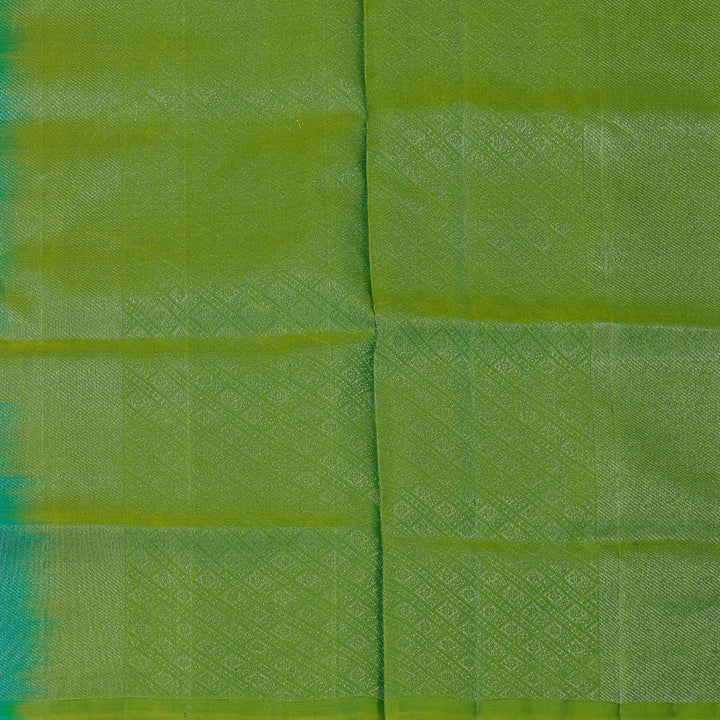 Hayagrivas Sea Blue Handloom Soft Silk Saree KBE63D4-2