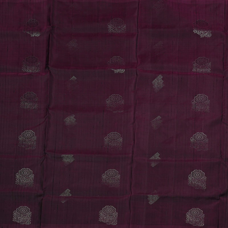 Hayagrivas Dark Plum Purple Handloom Soft Silk Saree KBE63D4-7