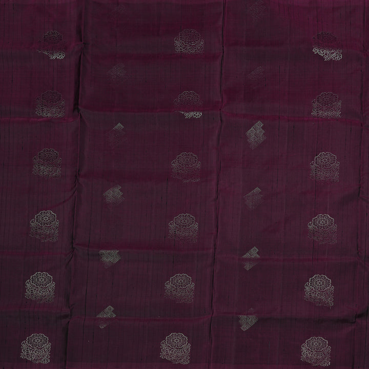 Hayagrivas Dark Plum Purple Handloom Soft Silk Saree KBE63D4-7