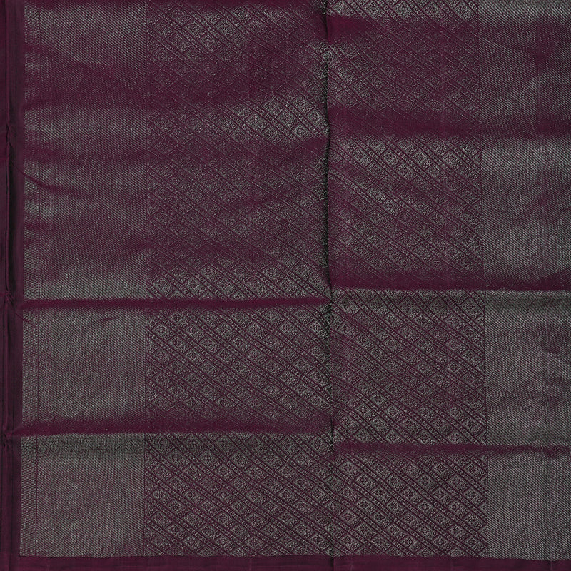 Hayagrivas Dark Plum Purple Handloom Soft Silk Saree KBE63D4-7