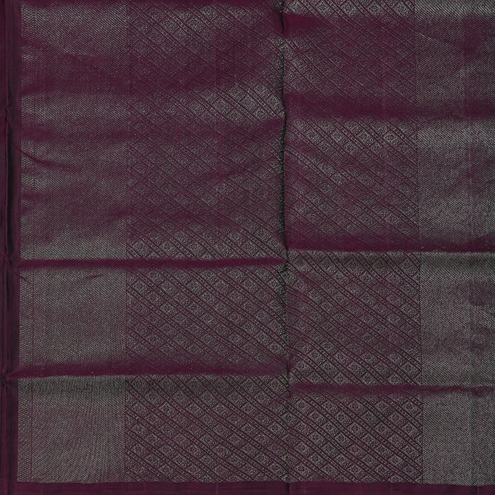 Hayagrivas Dark Plum Purple Handloom Soft Silk Saree KBE63D4-7
