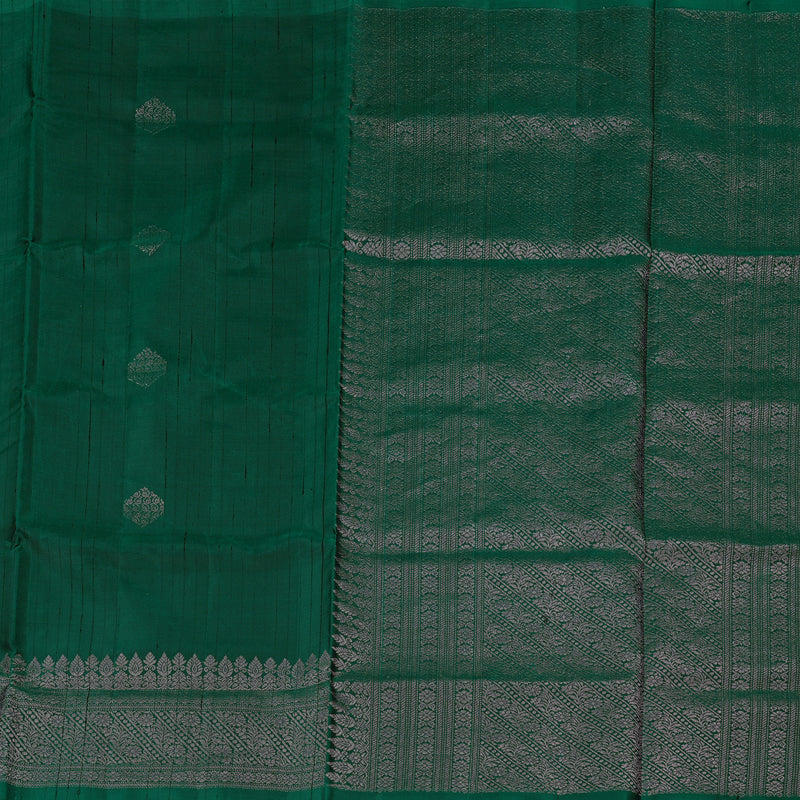 Hayagrivas Bottle Green Handloom Soft Silk Saree KBE63D5-2
