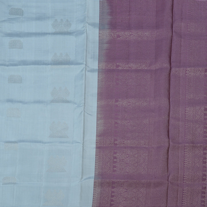 Hayagrivas Handloom Soft Silk Saree in Vivacious Light Powder Blue KBE63D6-1