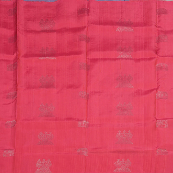 Hayagrivas Handloom Soft Silk Saree in Vibrant Pink KBE63D6-3
