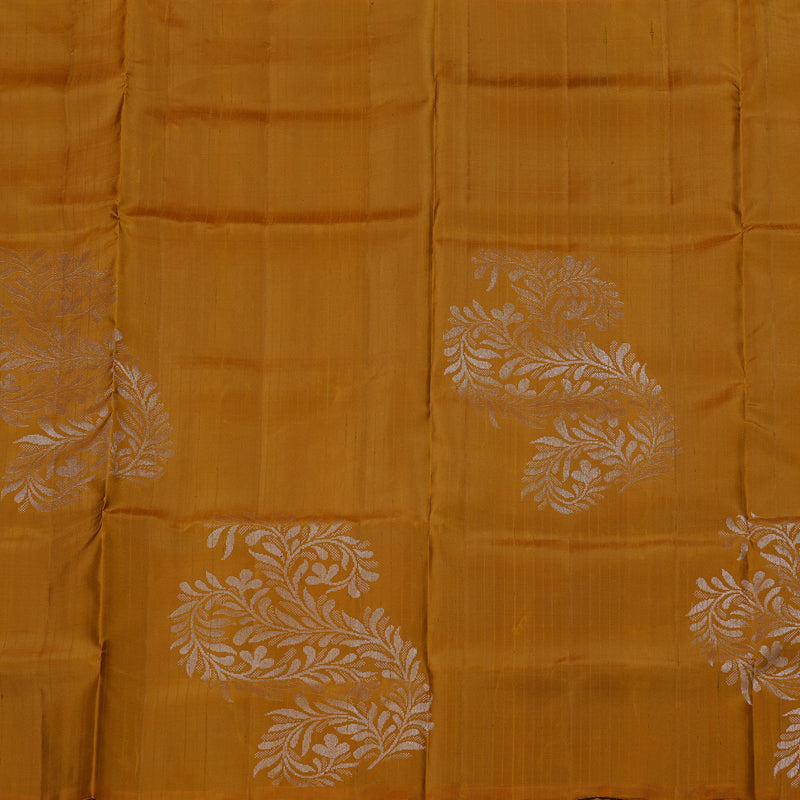 Hayagrivas Handloom Soft Silk Saree in Earthy Honey Mustard KBE63D7-2