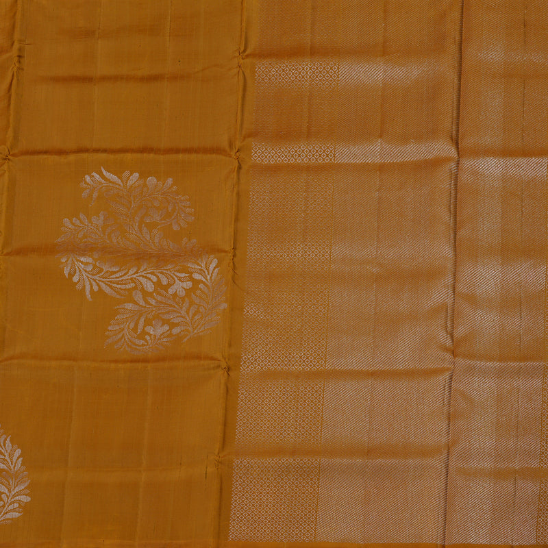 Hayagrivas Handloom Soft Silk Saree in Earthy Honey Mustard KBE63D7-2